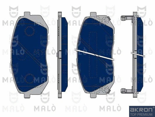 1050306 AKRON-MALÒ Комплект тормозных колодок, дисковый тормоз (фото 1)
