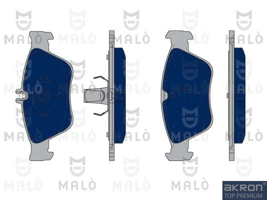 1050321 AKRON-MALÒ Комплект тормозных колодок, дисковый тормоз (фото 1)