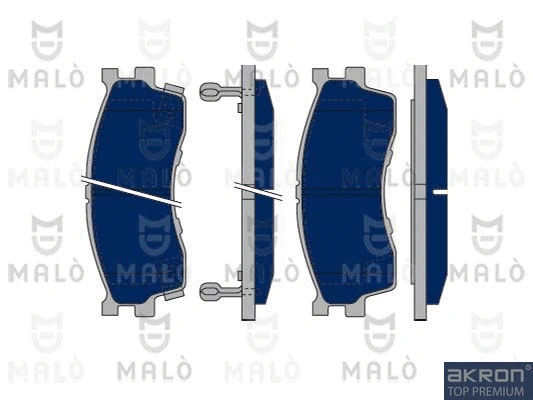 1050347 AKRON-MALÒ Комплект тормозных колодок, дисковый тормоз (фото 1)