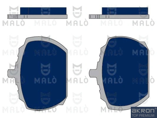 1050350 AKRON-MALÒ Комплект тормозных колодок, дисковый тормоз (фото 1)