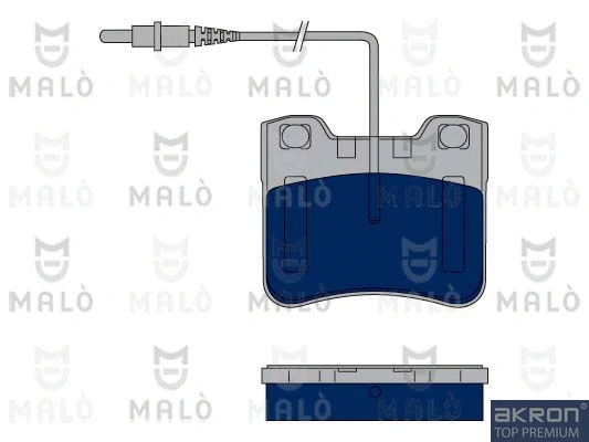1050377 AKRON-MALÒ Комплект тормозных колодок, дисковый тормоз (фото 1)