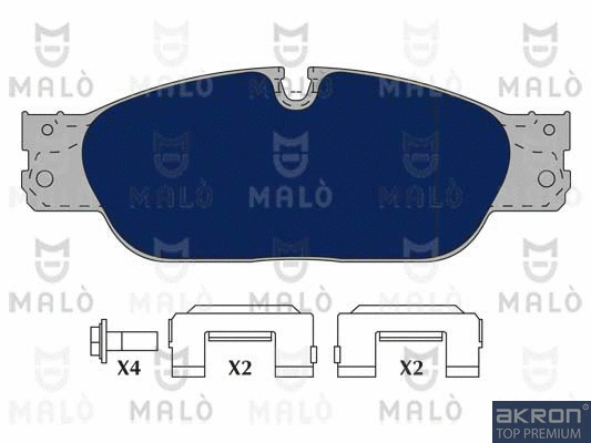 1050424 AKRON-MALÒ Комплект тормозных колодок, дисковый тормоз (фото 1)