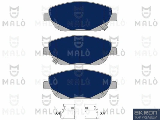 1051020 AKRON-MALÒ Комплект тормозных колодок, дисковый тормоз (фото 1)
