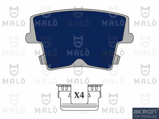1051072 AKRON-MALÒ Комплект тормозных колодок, дисковый тормоз (фото 1)