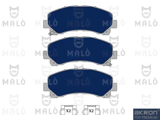 1051154 AKRON-MALÒ Комплект тормозных колодок, дисковый тормоз (фото 1)