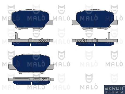 1051160 AKRON-MALÒ Комплект тормозных колодок, дисковый тормоз (фото 1)