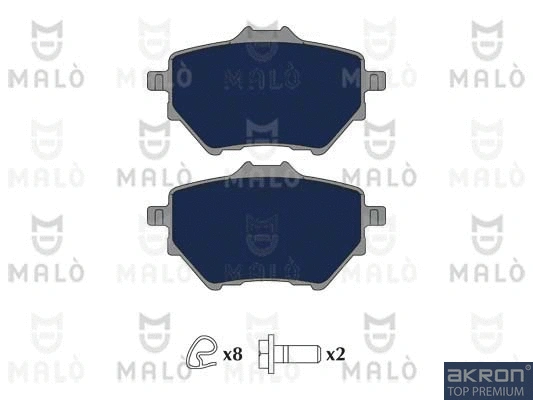 1051168 AKRON-MALÒ Комплект тормозных колодок, дисковый тормоз (фото 1)
