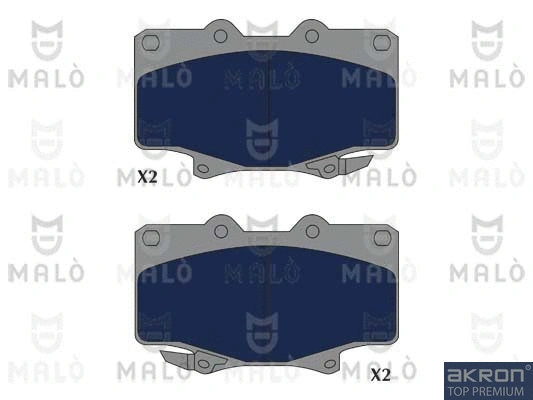 1051208 AKRON-MALÒ Комплект тормозных колодок, дисковый тормоз (фото 1)