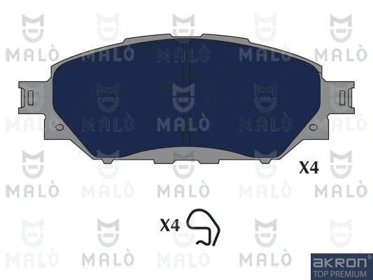 1051215 AKRON-MALÒ Комплект тормозных колодок, дисковый тормоз (фото 1)