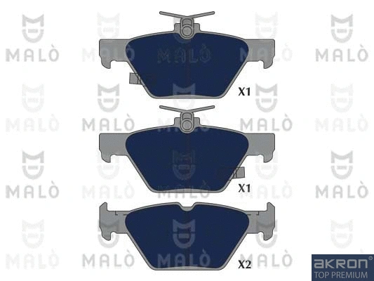 1051255 AKRON-MALÒ Комплект тормозных колодок, дисковый тормоз (фото 1)