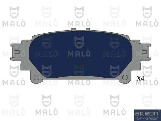 1051257 AKRON-MALÒ Комплект тормозных колодок, дисковый тормоз (фото 1)