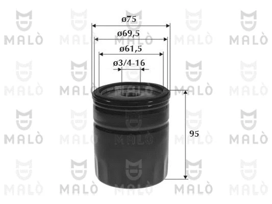 1510020 AKRON-MALÒ Масляный фильтр (фото 1)