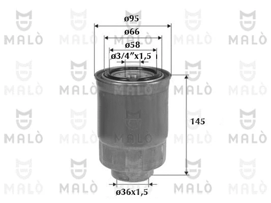 1520100 AKRON-MALÒ Топливный фильтр (фото 1)