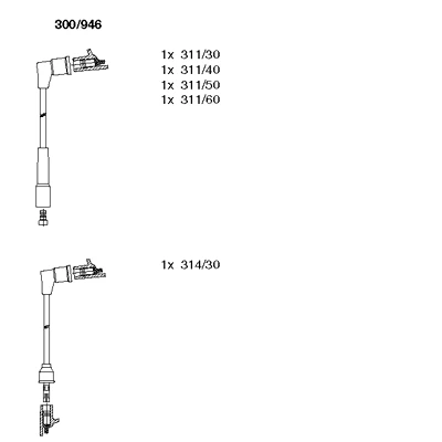 300/946 BREMI Комплект проводов зажигания (фото 2)