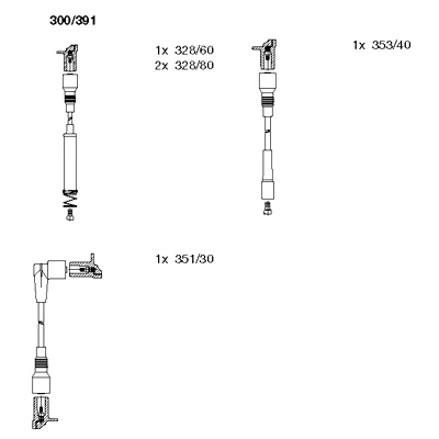 300/391 BREMI Комплект проводов зажигания (фото 3)