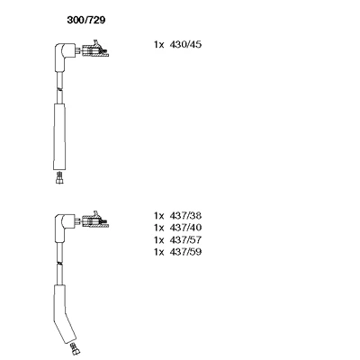 300/729 BREMI Комплект проводов зажигания (фото 2)