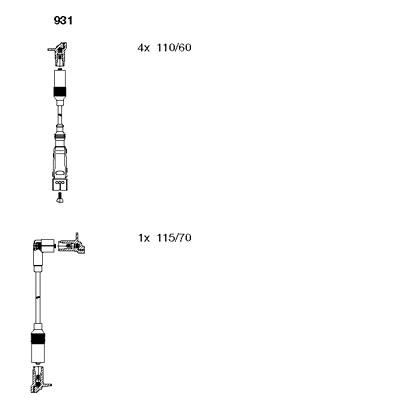 931 BREMI Комплект проводов зажигания (фото 3)