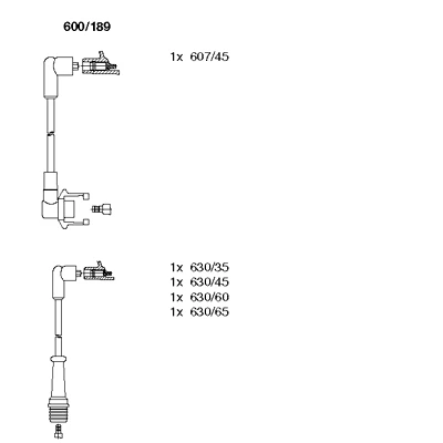 600/189 BREMI Комплект проводов зажигания (фото 2)