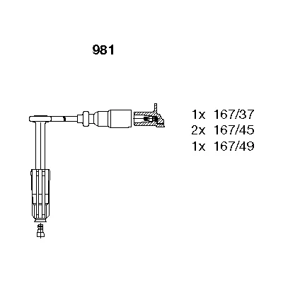 981 BREMI Комплект проводов зажигания (фото 3)
