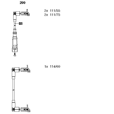 299 BREMI Комплект проводов зажигания (фото 3)