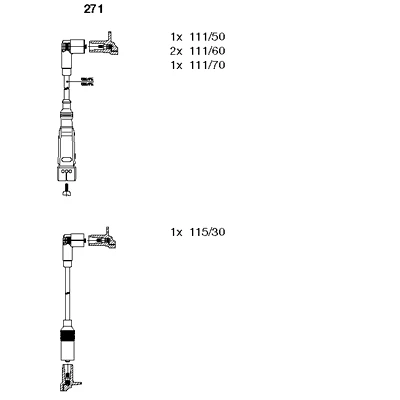 271 BREMI Комплект проводов зажигания (фото 2)