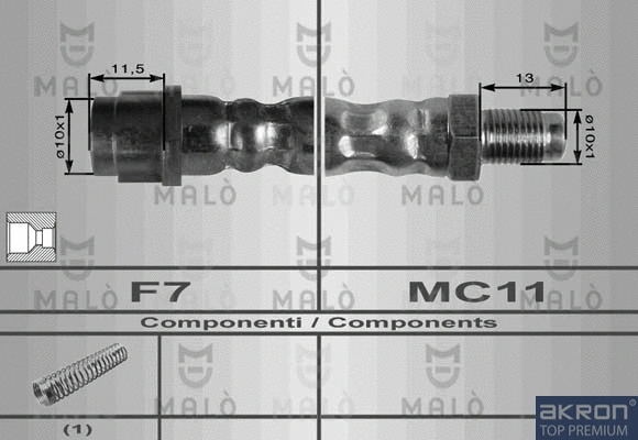 80195 AKRON-MALÒ Тормозной шланг (фото 1)