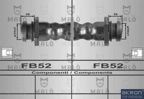 80270 AKRON-MALÒ Тормозной шланг (фото 1)