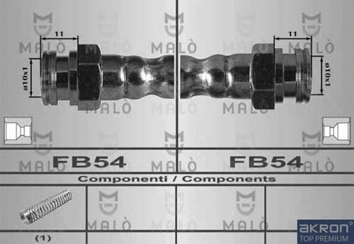 80525 AKRON-MALÒ Тормозной шланг (фото 1)