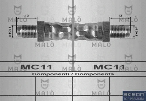 80625 AKRON-MALÒ Тормозной шланг (фото 1)