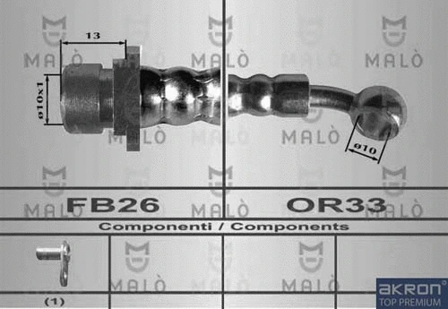 80628 AKRON-MALÒ Тормозной шланг (фото 1)
