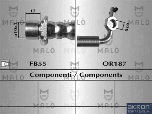 80648 AKRON-MALÒ Тормозной шланг (фото 1)
