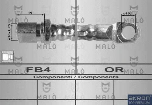 8084 AKRON-MALÒ Тормозной шланг (фото 1)
