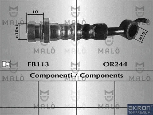 80916 AKRON-MALÒ Тормозной шланг (фото 1)