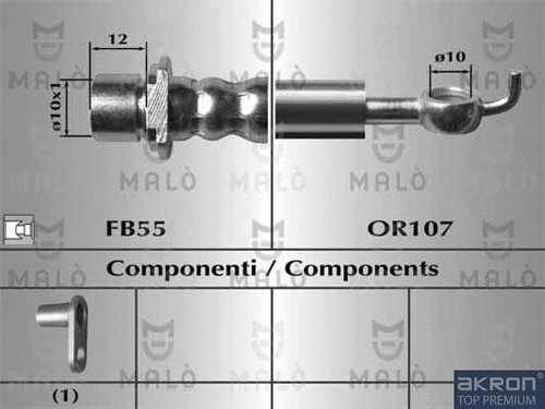 81006 AKRON-MALÒ Тормозной шланг (фото 1)