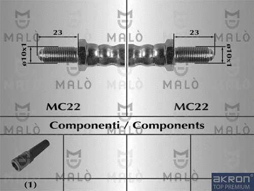 8204 AKRON-MALÒ Тормозной шланг (фото 1)