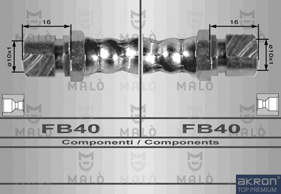 8222 AKRON-MALÒ Тормозной шланг (фото 1)