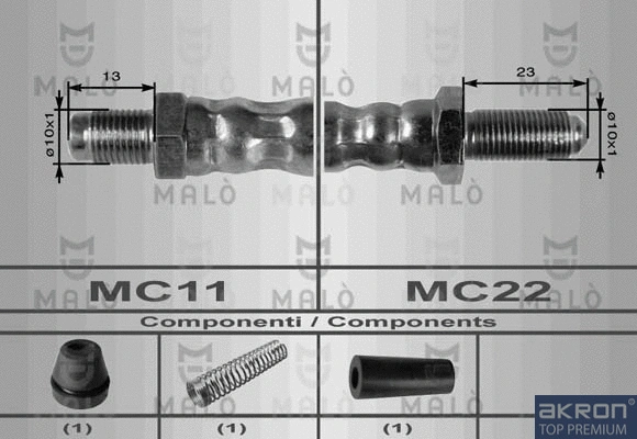 8605 AKRON-MALÒ Тормозной шланг (фото 1)