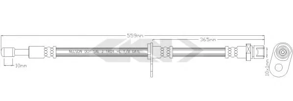 339405 GKN SPIDAN/LOEBRO Тормозной шланг (фото 1)