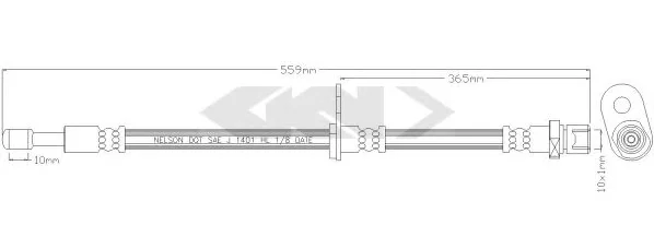 339406 GKN SPIDAN/LOEBRO Тормозной шланг (фото 1)