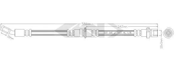 339408 GKN SPIDAN/LOEBRO Тормозной шланг (фото 1)