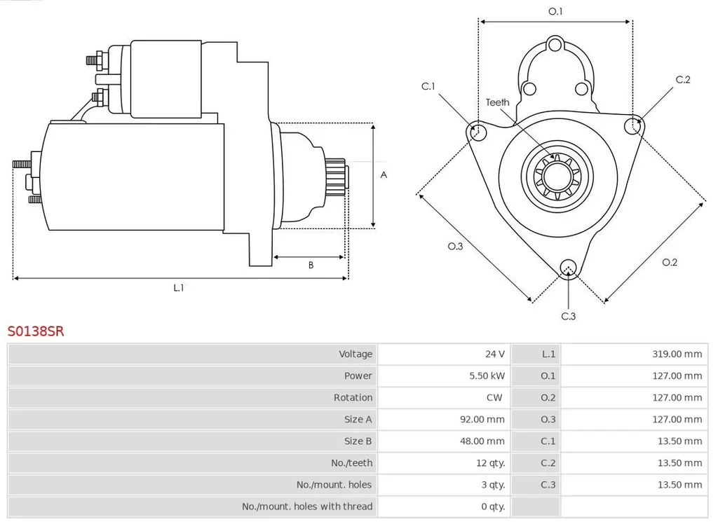 S0138SR AS-PL Стартер (фото 1)