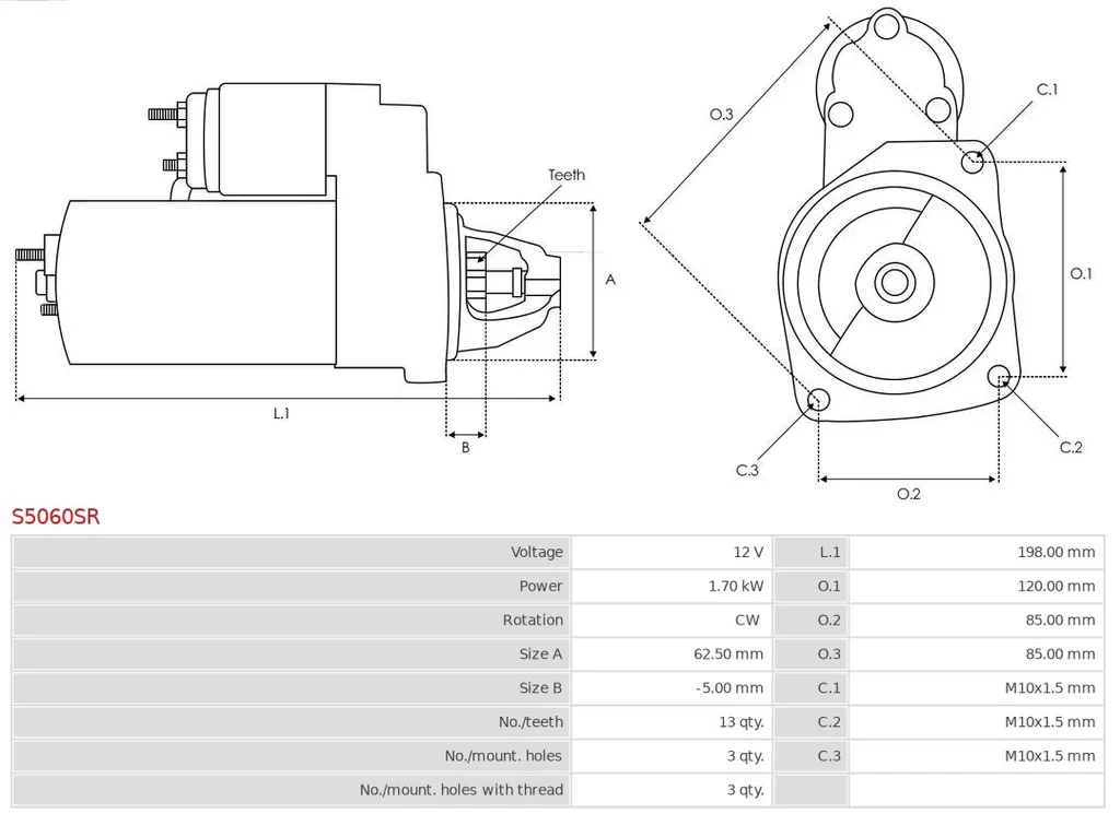 S5060SR AS-PL Стартер (фото 1)