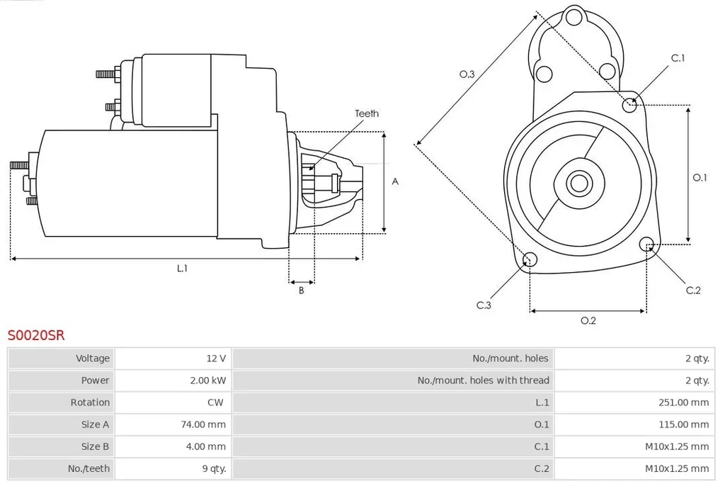 S0020SR AS-PL Стартер (фото 1)