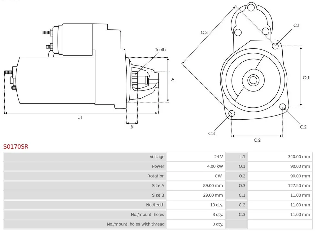 S0170SR AS-PL Стартер (фото 1)