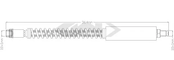 339525 GKN SPIDAN/LOEBRO Тормозной шланг (фото 1)