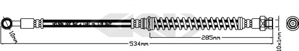 339585 GKN SPIDAN/LOEBRO Тормозной шланг (фото 1)