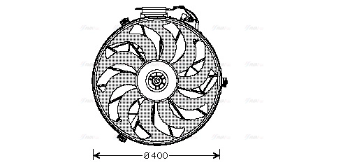 BW7507 AVA Вентилятор, охлаждение двигателя (фото 2)