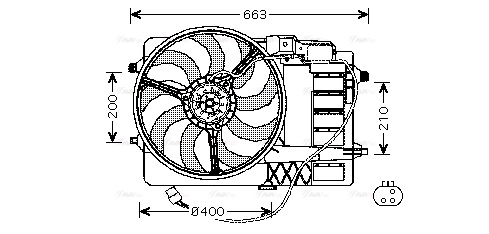 BW7516 AVA Вентилятор, охлаждение двигателя (фото 2)