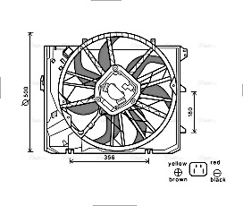 BW7528 AVA Вентилятор, охлаждение двигателя (фото 2)