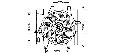 CR7505 AVA Вентилятор, охлаждение двигателя (фото 2)
